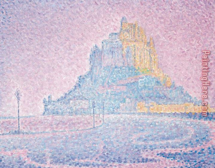 Paul Signac Mount Saint Michel Fog And Sun